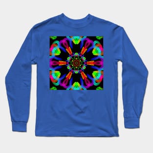 Neon Rainbow - Wobble Flower Long Sleeve T-Shirt